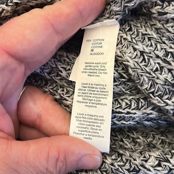 Gap black white front pocket open cardigan Size M EUC - Picture 9 of 9